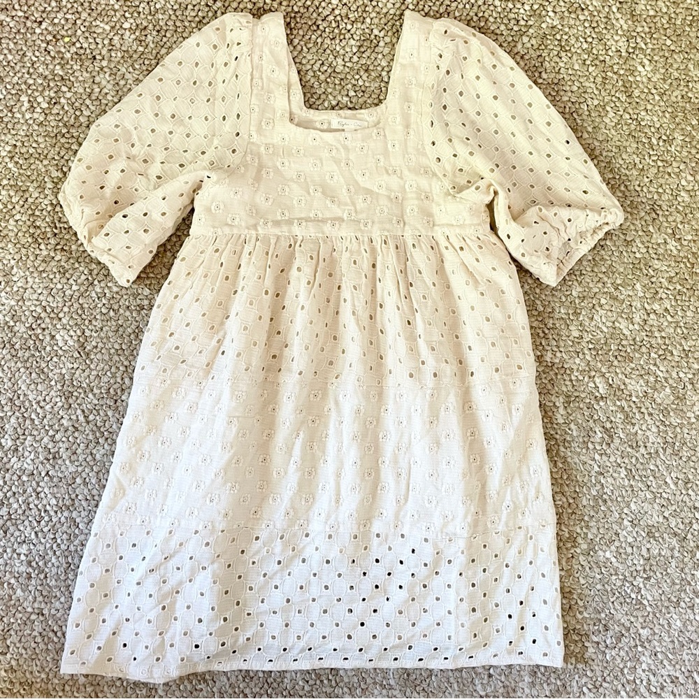 Rylee + Cru Cream Eyelet Kids Dress